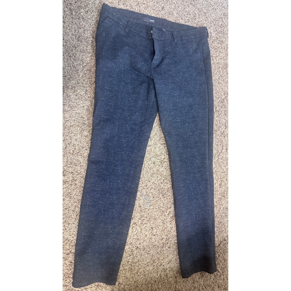 Kut from the Kloth Skinny Trousers Black Heathered Career Pants Womens 14